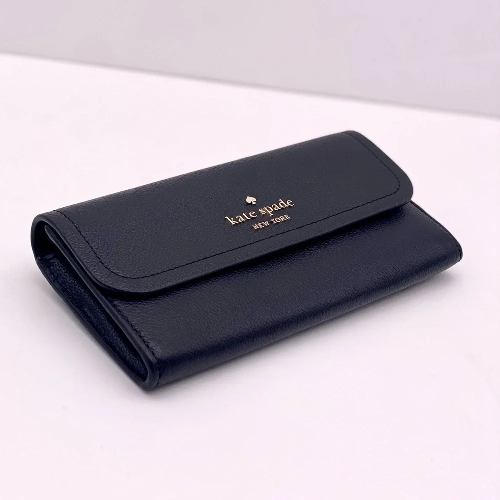 Kate Spade Rosie Large Flap Wallet Black